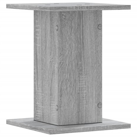 Plantenstandaards 2 st 30x30x40 cm bewerkt hout grijs sonoma 5