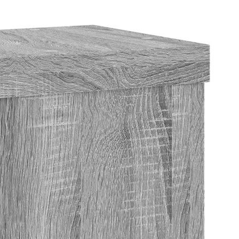 Plantenstandaards 2 st 10x10x18 cm bewerkt hout grijs sonoma 7