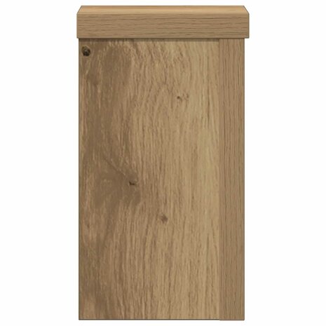 Plantenstandaards 2 st 10x10x18 cm hout artisanaal eiken 6
