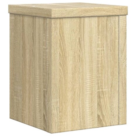 Plantenstandaards 2 st 15x15x20 cm bewerkt hout sonoma eiken 5