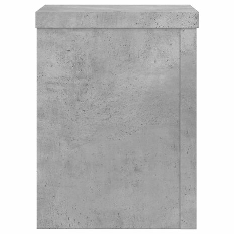 Plantenstandaards 2 st 15x15x20 cm bewerkt hout betongrijs 6