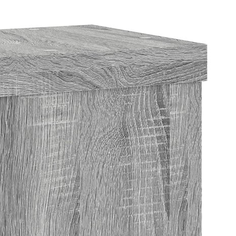 Plantenstandaards 2 st 15x15x20 cm bewerkt hout grijs sonoma 7