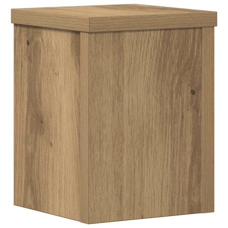 Plantenstandaards 2 st 15x15x20 cm hout artisanaal eiken 3