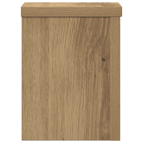 Plantenstandaards 2 st 15x15x20 cm hout artisanaal eiken 4