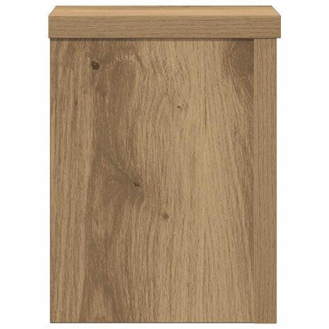 Plantenstandaards 2 st 15x15x20 cm hout artisanaal eiken 6