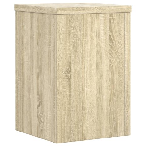 Plantenstandaards 2 st 20x20x30 cm bewerkt hout sonoma eiken 3