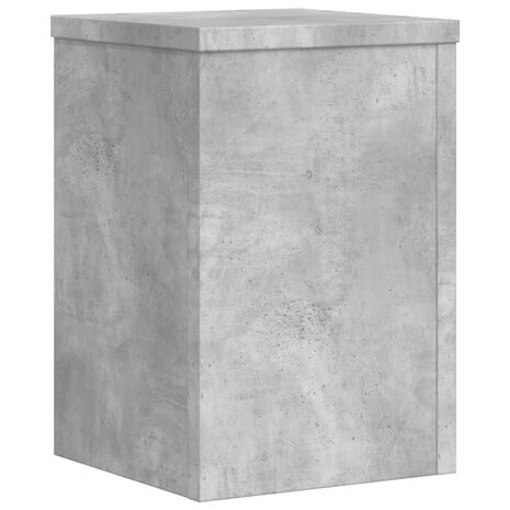 Plantenstandaards 2 st 20x20x30 cm bewerkt hout betongrijs 5