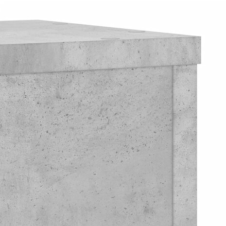 Plantenstandaards 2 st 20x20x30 cm bewerkt hout betongrijs 7