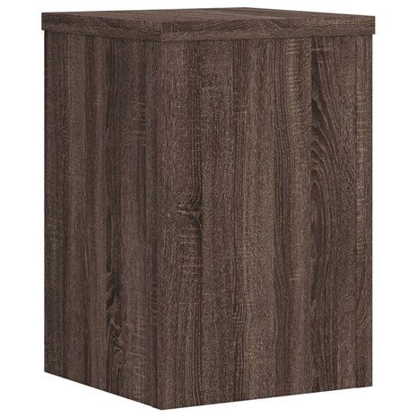 Plantenstandaards 2 st 20x20x30 cm bewerkt hout bruin eiken 3