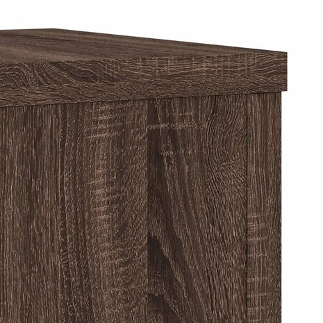 Plantenstandaards 2 st 20x20x30 cm bewerkt hout bruin eiken 7