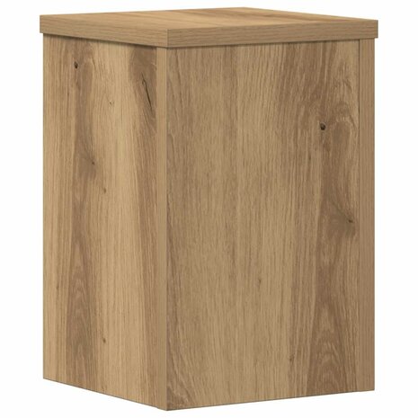 Plantenstandaards 2 st 20x20x30 cm hout artisanaal eiken 3