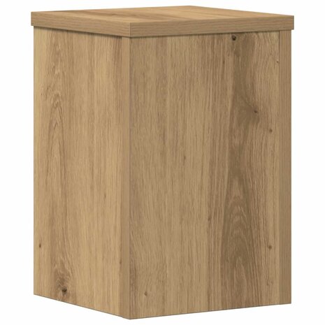 Plantenstandaards 2 st 20x20x30 cm hout artisanaal eiken 5