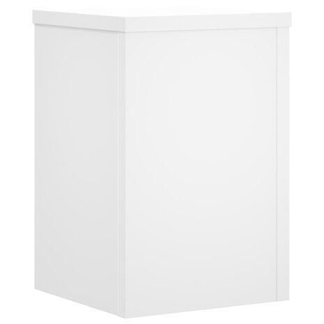 Plantenstandaards 2 st 25x25x35 cm bewerkt hout wit 5