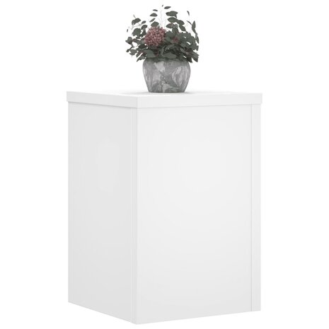 Plantenstandaards 2 st 25x25x35 cm bewerkt hout wit 8