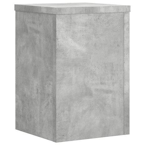 Plantenstandaards 2 st 25x25x35 cm bewerkt hout betongrijs 3