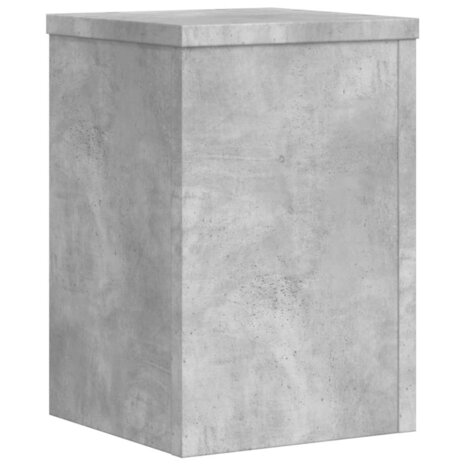 Plantenstandaards 2 st 25x25x35 cm bewerkt hout betongrijs 5