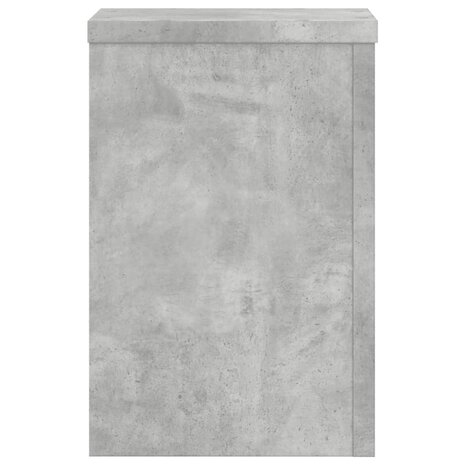 Plantenstandaards 2 st 25x25x35 cm bewerkt hout betongrijs 6