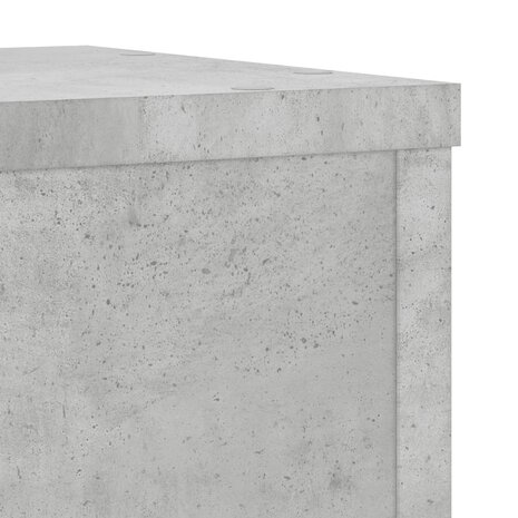 Plantenstandaards 2 st 25x25x35 cm bewerkt hout betongrijs 7
