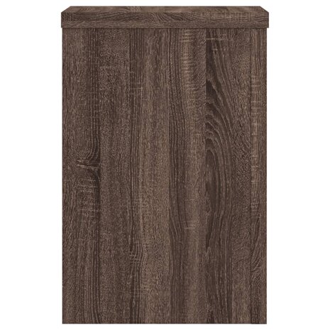 Plantenstandaards 2 st 25x25x35 cm bewerkt hout bruin eiken 4