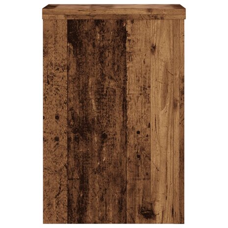 Plantenstandaards 2 st 25x25x35 cm bewerkt hout oud houtkleurig 4