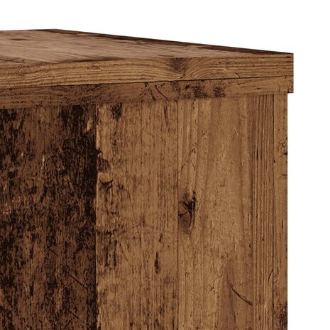 Plantenstandaards 2 st 25x25x35 cm bewerkt hout oud houtkleurig 7