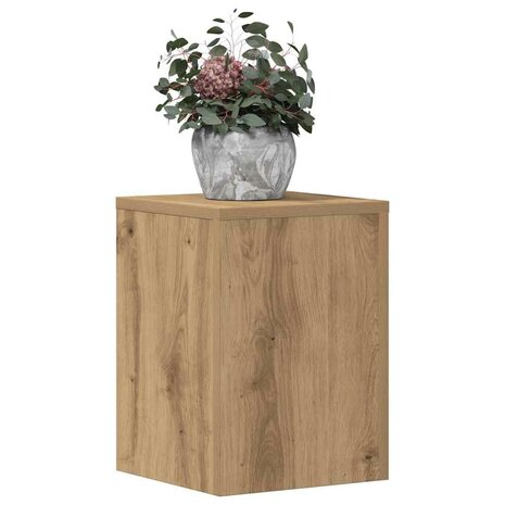 Plantenstandaards 2 st 25x25x35 cm hout artisanaal eiken 8