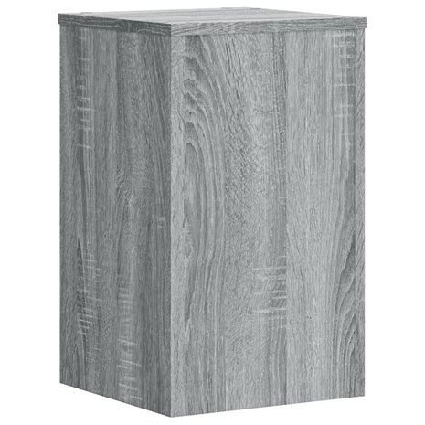 Plantenstandaards 2 st 30x30x50 cm bewerkt hout grijs sonoma 3