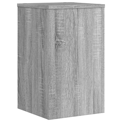 Plantenstandaards 2 st 30x30x50 cm bewerkt hout grijs sonoma 5