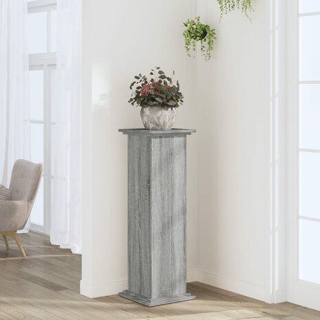 Plantenstandaard 33x33x100 cm bewerkt hout grijs sonoma eiken 1