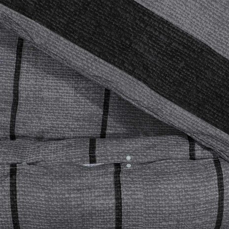 Dekbedovertrekset 200x200 cm katoen donkergrijs 4
