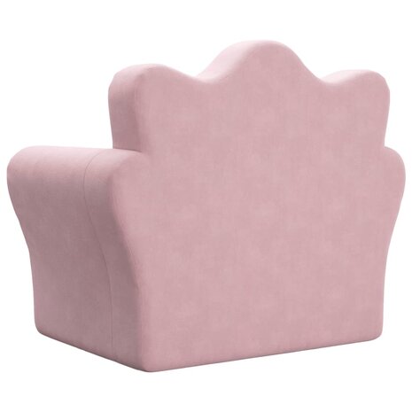 Kinderslaapbank zacht pluche roze 6