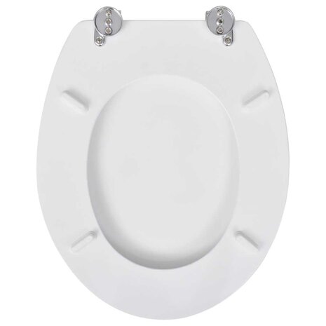 Toiletbril simpel ontwerp MDF wit 5