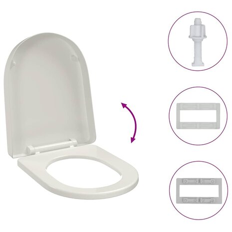Toiletbril soft-close vierkant wit 10