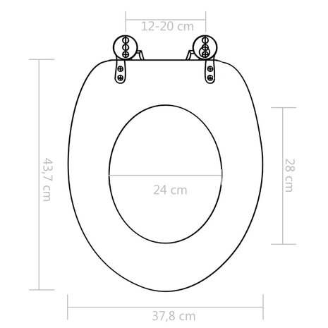 Toiletbril met deksel schelp MDF 9