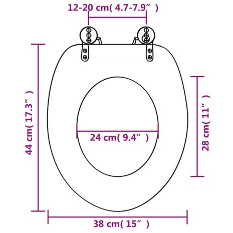 Toiletbril met soft-close deksel New York MDF 11