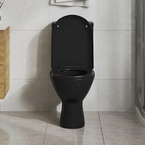 Toiletbril soft-close met quick-release ontwerp zwart 3