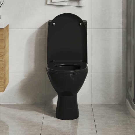 Toiletbril soft-close met quick-release ontwerp zwart 3