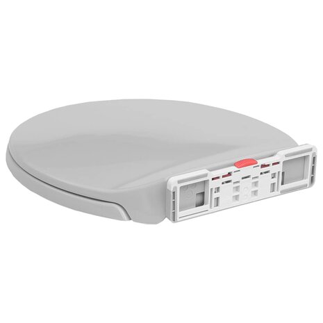 Toiletbril soft-close en quick-release ovaal lichtgrijs 5
