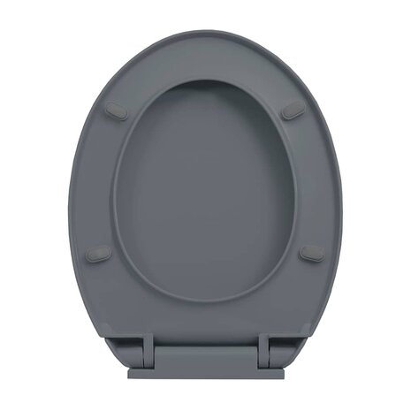 Toiletbril soft-close en quick-release ovaal grijs 7