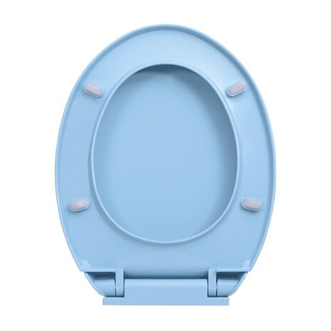 Toiletbril soft-close en quick-release ovaal blauw 7