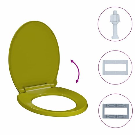 Toiletbril soft-close ovaal groen 10