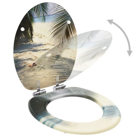 Toiletbril met soft-close deksel strand MDF 2