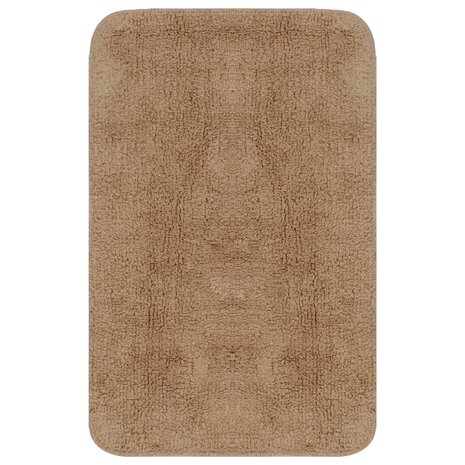 Badmattenset stof beige 2-delig 2