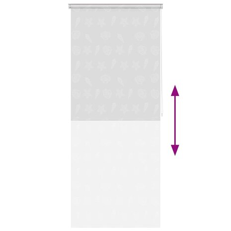 Rolgordijn voor douche 80x240 cm zeester 5