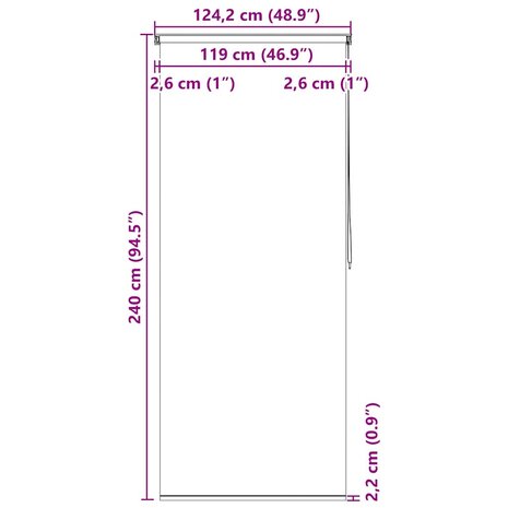   Rolgordijn voor douche zeester 120x240 cm 10