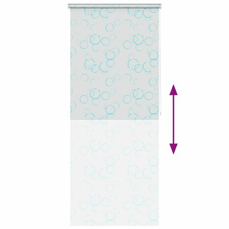 Rolgordijn voor douche 80x240 cm bubbel 5