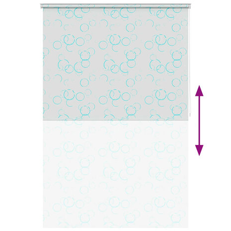 Rolgordijn voor douche 140x240 cm bubbel 5