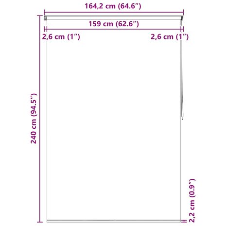 Rolgordijn voor douche 160x240 cm splash 10