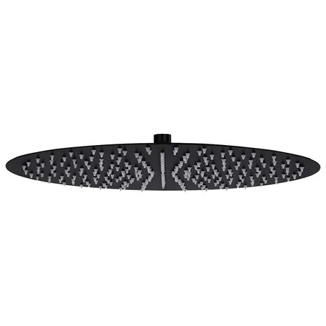 Regendouchekop rond 40 cm roestvrij staal zwart 1