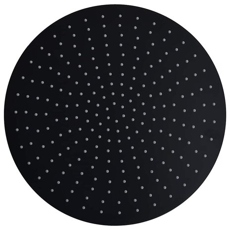 Regendouchekop rond 40 cm roestvrij staal zwart 2
